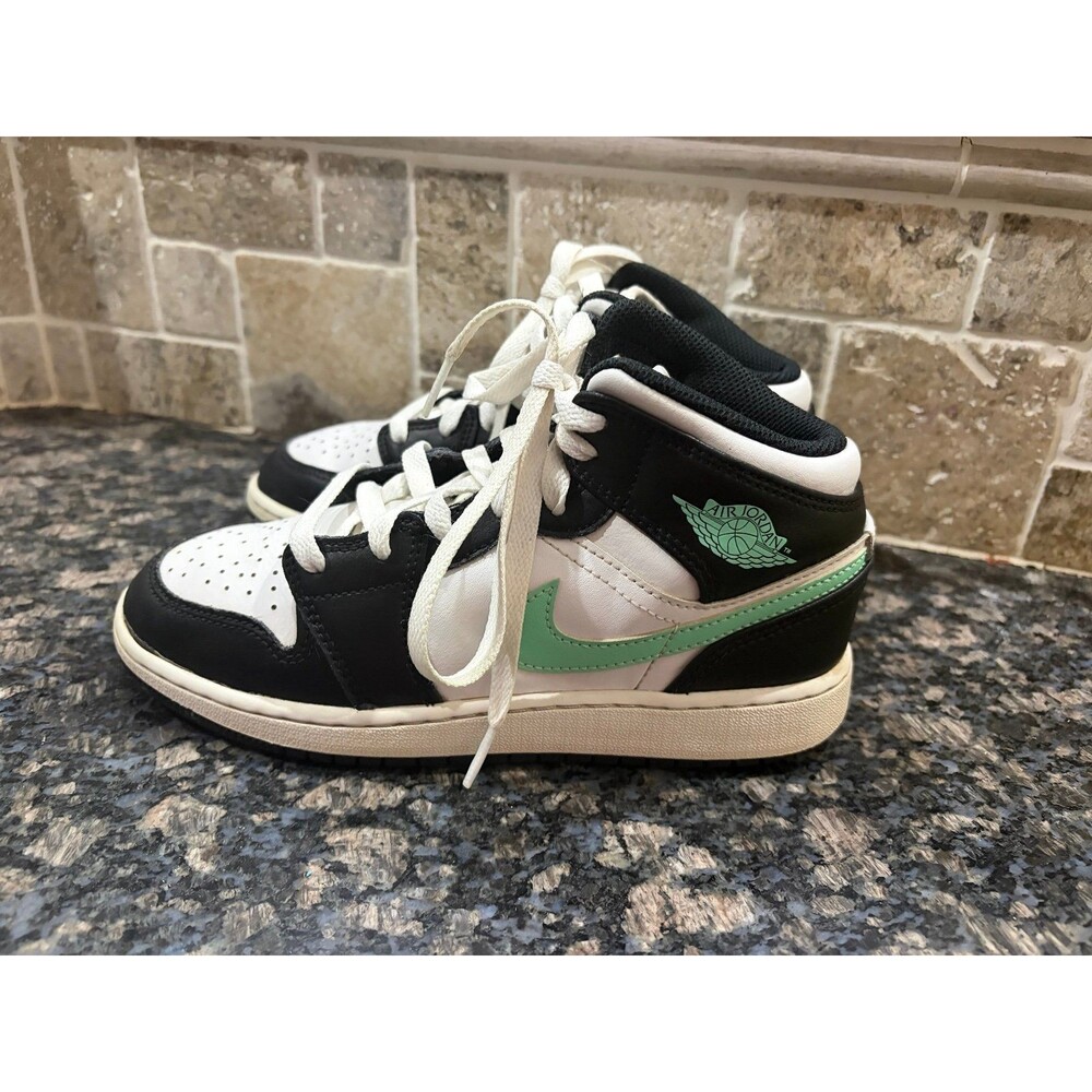 Air Jordan 1 Mid SE Toddler Shoes Mint Green Black White
